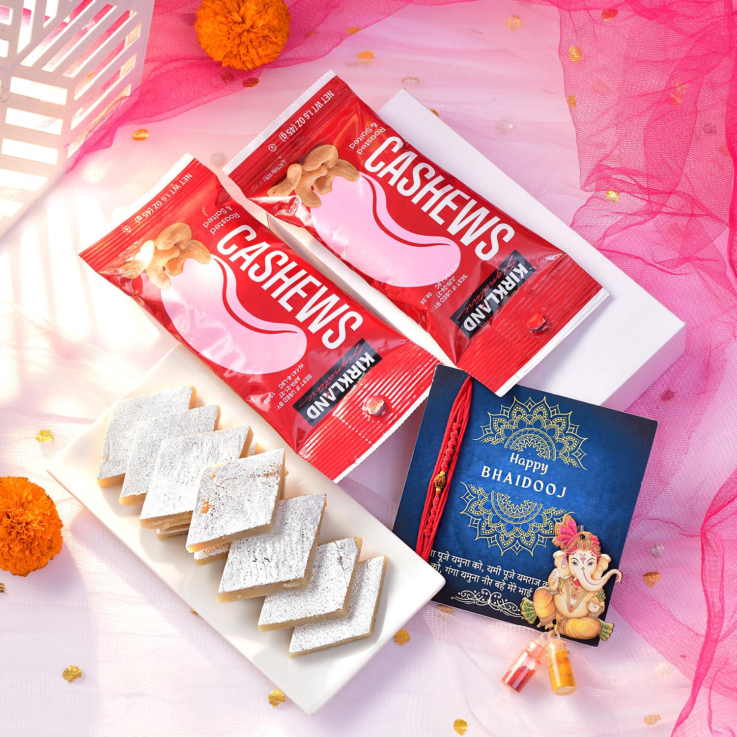 Bhai Dooj Kaju Katli & Cashew Gift Box
