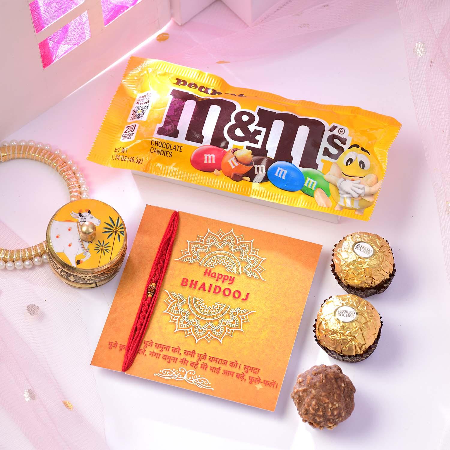 Bhai Dooj M&M's & Ferrero Rocher Box
