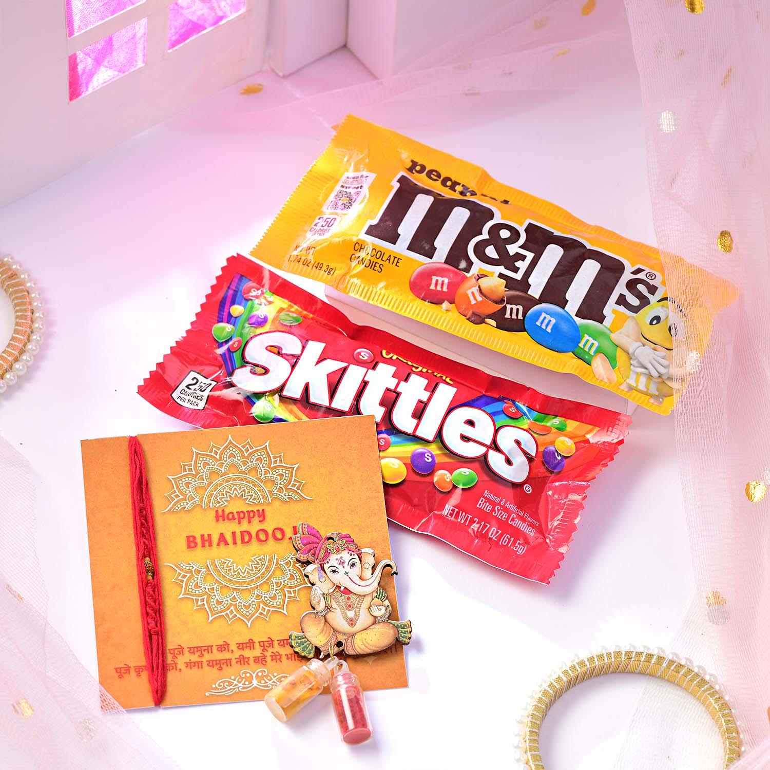 Bhai Dooj M&M's & Skittles Gift Box