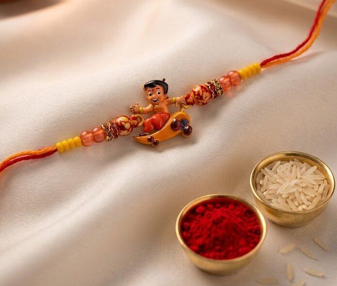 Chhota Bheem Kids Rakhi with Skateboard