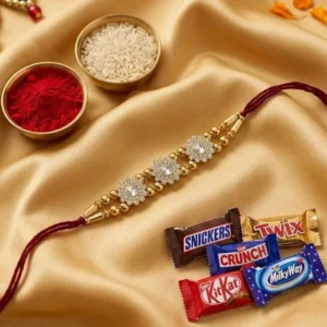 Designer-Rakhi-for-Men-with-5-Chocolate &Roli-Chawal
