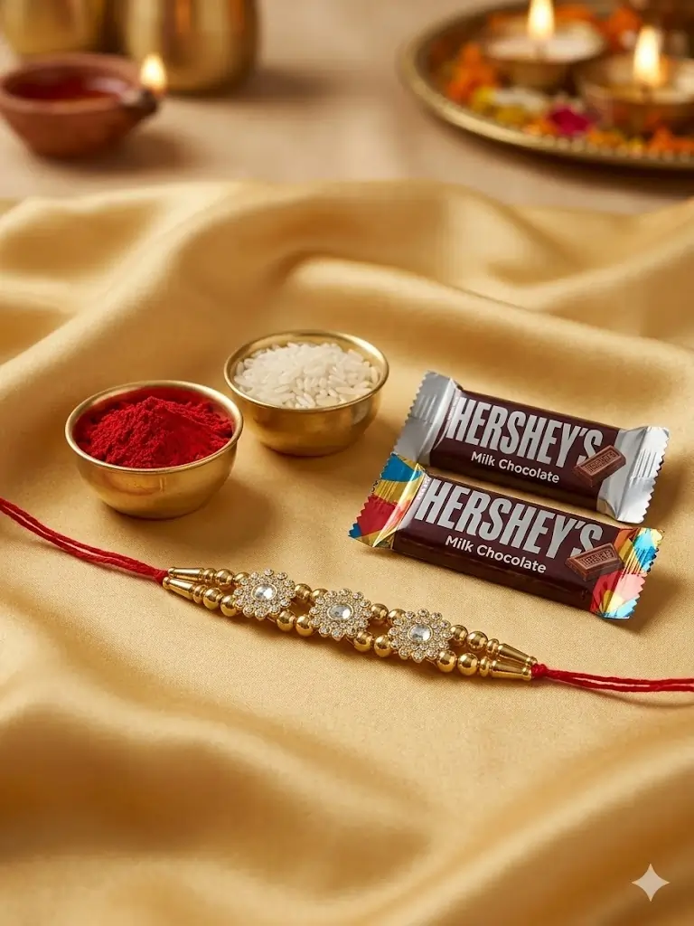 Designer Rakhi for Men with HERSHEY’S Chocolates