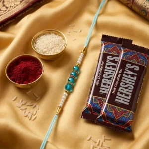 Elegant Designer Rakhi with 2 HERSHEY’S Chocolates