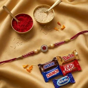 Elegant Red Rakhi Gift