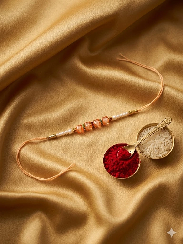 Pearl-Rakhi -with Gold