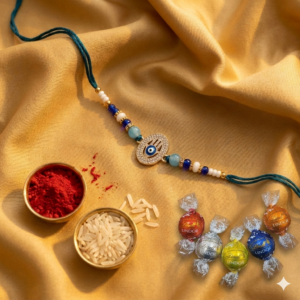Lindor Chocolate Rakhi with Roli Chawal for Brother