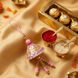 Lumba Rakhi for Bhabhi with Roli Chawal